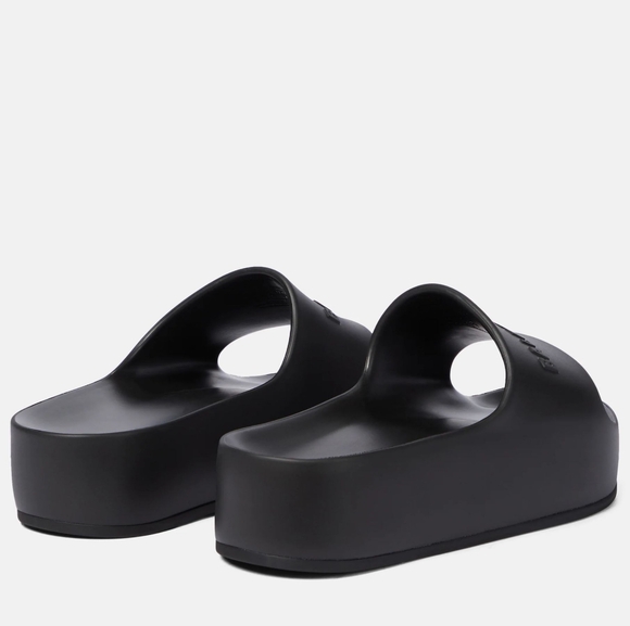 💯 New Original BALENCIAGA Logo rubber platform slides - Picture 11 of 11